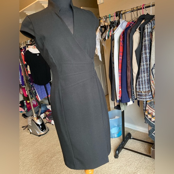 Calvin Klein Dresses & Skirts - Calvin Klein LBD with mandarin collar and snap closure, size 4